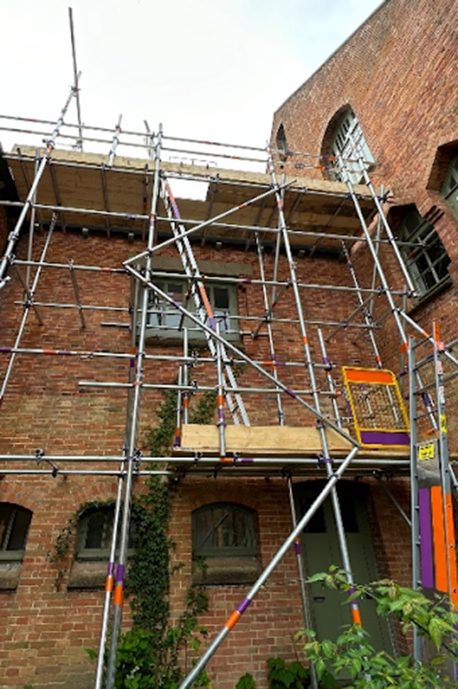 Quarr Abbey Guesthouse Urgent Works - Scaffolding